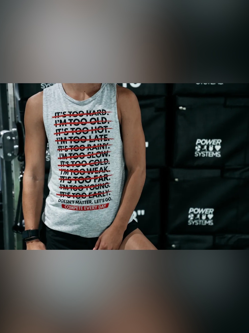 Compete Every Day Graphic Racerback Tank Top - Picture 2 of 6